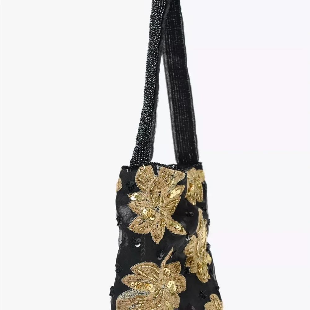ZARA Floral Embroidery Bucket Bag!! NWT - Picture 5 of 12